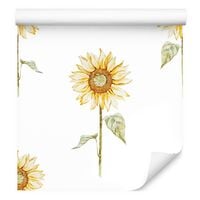 Tapeta na korytarz malowane słoneczniki vintage