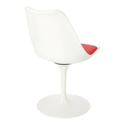 Krzesło Tulip Basic białe/czerwo na poduszka na Arena.pl