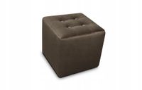 Pufa Pikowana Kostka Tapicerowana salon Siedzisko Guziki