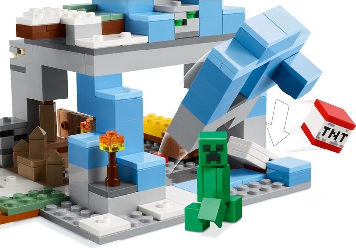 LEGO MINECRAFT 21243 KLOCKI LODOWA JASKINIA DOMEK OŚNIEŻONE SZCZYTY zdjęcie 7