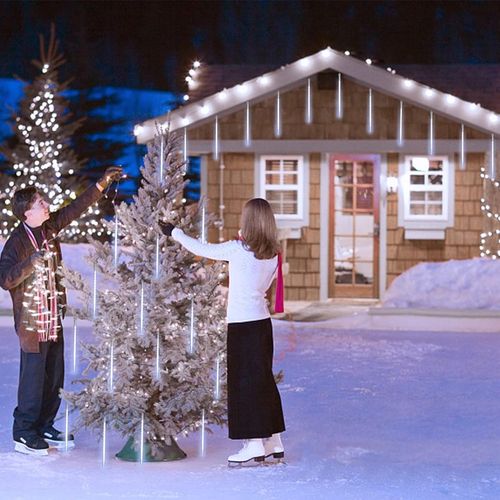 METEORY 50 CM LAMPKI PADAJĄCY ŚNIEG OŚWIETLENIE ŚWIĄTECZNE IP44 SOPLE LED na Arena.pl