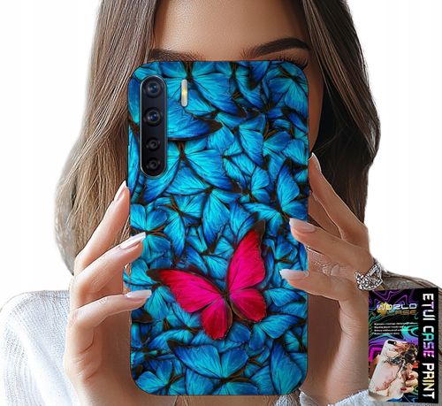 ETUI DO OPPO A91 - NIEBIESKIE MOTYLKI, MOTYL, KOBIECE WZORY na Arena.pl