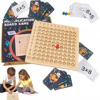 GRA LOGICZNA TABLICZKA MNOŻENIA PLANSZOWA 2W1 UKŁADANKA EDUKACYJNA