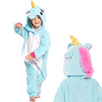 Piżama Dla Dzieci Dziecięca Kigurumi Onesie Kostium Pegaz Niebieski 115-125