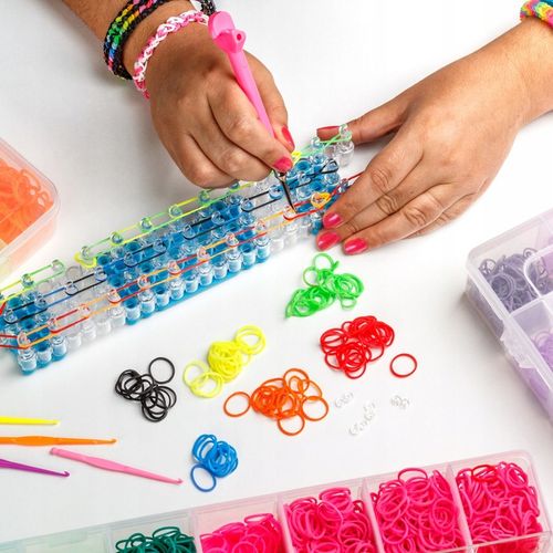 GUMKI DO ROBIENIA BRANSOLETEK DUŻY ZESTAW 6800 ELEMENTÓW XXL DLA DZIECKA na Arena.pl