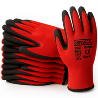 10X RĘKAWICE ROBOCZE OCHRONNE BHP RĘKAWICZKI MOCNE LATEX POWLEKANE 10 XL