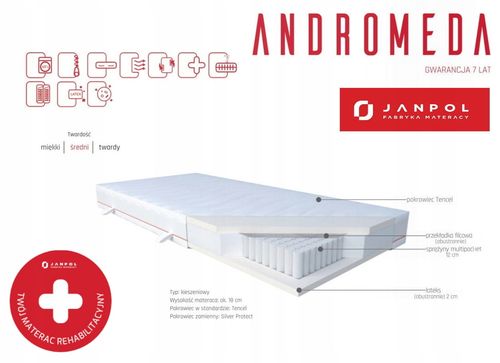 Materac ANDROMEDA JANPOL multipocket|lateksowy 80x220 na Arena.pl