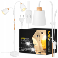 Lampa Stojąca Podłogowa Regulowana 170cm Nowoczesna Na 2x E27 LED Włącznik