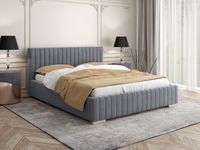 Łóżko tapicerowane Madryt 140x200 z pojemnikiem + stelaż metalowy