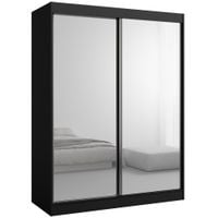 Szafa przesuwna z lustrem Como 2D2L 150 Czarna