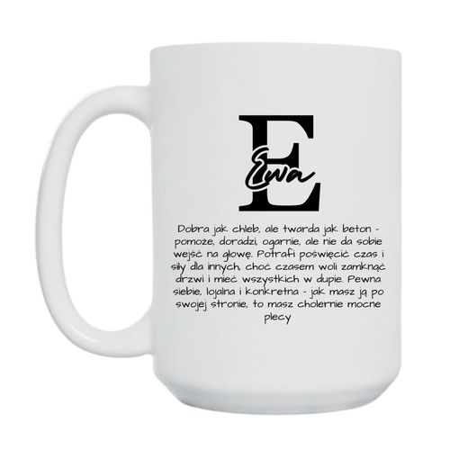 KUBEK Z IMIENIEM "EWA" Wzór - Duży 450 ml na Arena.pl