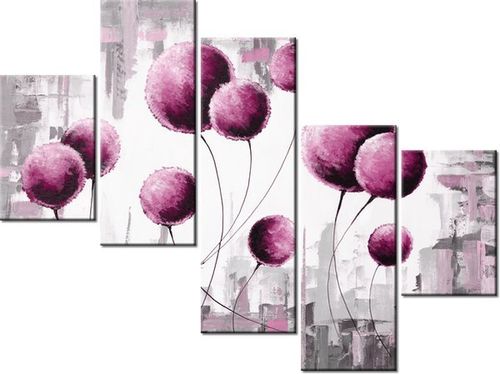 100 75CM OBRAZ 5 ELEM ABSTRAKCYJNE DMUCHAWCE FUKSJI ŚCIENNY na Arena.pl