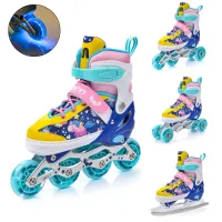 Rolki Regulowane Meteor dla dzieci 4w1 Unicorn LED 2023 34-37