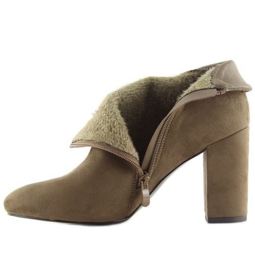 Botki na obcasie brązowe 6900 Khaki r.40 na Arena.pl