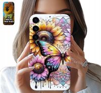 ETUI CASE SAMSUNG GALAXY S24 SŁONECZNIK MOTYLEK MOTYLKI WZORY + SZKŁO