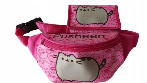 GRUBY KOTEK Saszetka Nerka + Portfel Różowy Na Prezent na Arena.pl