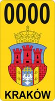 NAKLEJKI MAGNETYCZNE magnes oznaczenie TAXI Kraków numer