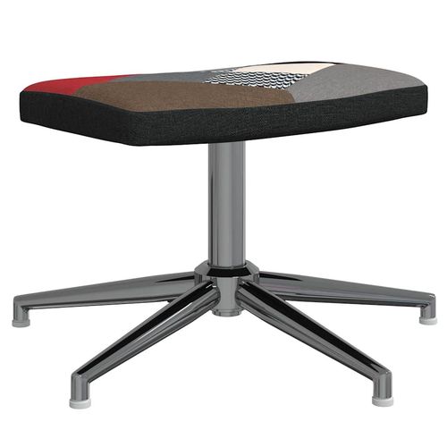 Fotel z podnóżkiem, patchworkowy, obity tkaniną na Arena.pl