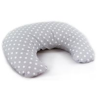 BOCIOLAND Fasolka, poduszka, rogal do karmienia szare grochy