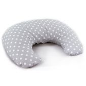 BOCIOLAND Fasolka, poduszka, rogal do karmienia szare grochy