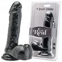 Gruby penis, czarne dildo na przyssawce.