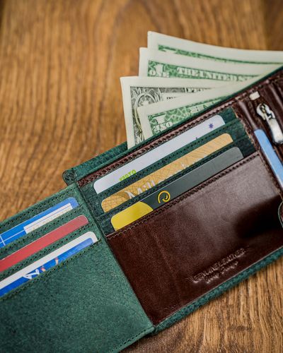 piękny kolorowy, skórzany portfel męski - forever young® na Arena.pl