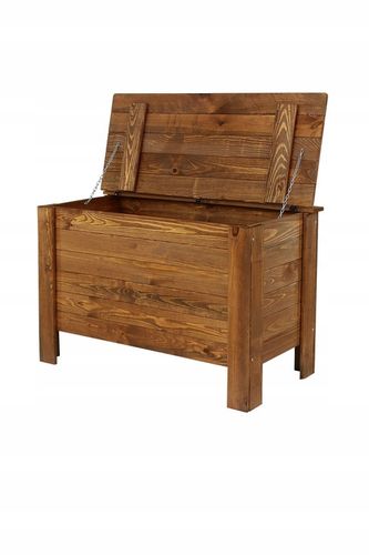 Skrzynia sosnowa skrzynia ogrodowa kufer na zabawki siedzisko pojemnik EKO na Arena.pl