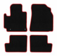 Dywaniki welurowe CARLUX-RED do Toyota RAV4 II 2WD 2001-2005 czarne