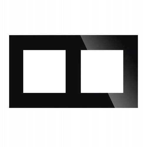 Gniazdo Podwójne Szklane Szkło Zestaw Ramka Podwójna i 2 x Gniazdko MIUUN na Arena.pl