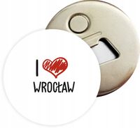 Otwieracz DO PIWA z magnesem pamiątka I LOVE WROCŁAW różne miasta
