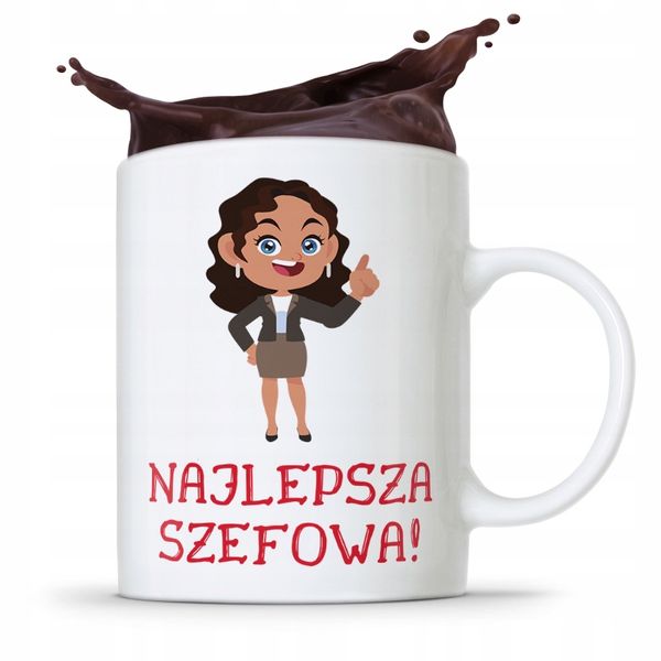 Kubek Prezent Dla Szefowej Najlepsza Szefowa Z Nadrukiem Ze Zdjęciem zdjęcie 1