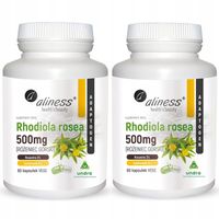 2x Aliness Rhodiola Rosea RÓŻENIEC GÓRSKI Adaptogen STRES UMYSŁ 60 kapsułek