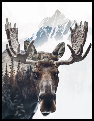 Plakat 50x65cm Łoś Duch Lasu na Arena.pl