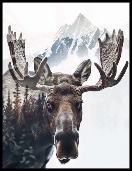 Plakat 50x65cm Łoś Duch Lasu zdjęcie 2