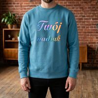 Bluza crewneck morska zieleń z Twoim nadrukiem XS