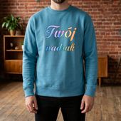 Bluza crewneck morska zieleń z Twoim nadrukiem M