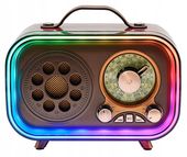 Radio Retro PRZENOŚNE Kuchenne Głośnik Bluetooth RGB USB MP3 TF 4719