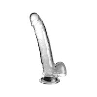 dildo 23cm king cock clear with balls pipedream