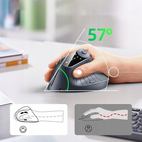 Myszka wertykalna Ergonomiczna pionowa MYSZ bezprzewodowa WiFi Bluetooth BT na Arena.pl