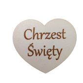 Serduszko sklejka "chrzest święty"