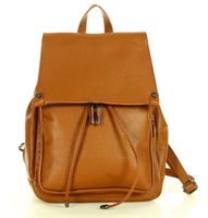 Praktyczny plecak z naturalnej skóry DALLAS brąz karmel