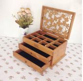 Organizer  Na Biżuterię - VINTAGE - 3 Poziomowy - Drewno