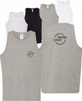 męska KOSZULKA bez rękawów HAFT TWOJE LOGO NAPIS firmowa reklamowa 5 szt