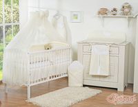 Duża moskitiera do łóżeczka dziecięcego z szyfonu z wiszącymi serduszkami