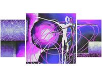 80X40CM BEZKRESNE UCZUCIA FIOLECIE TRÓJ OBRAZ