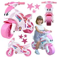 motorek dla dziewczynki rowerek biegowy jeździk różowy technok  6450