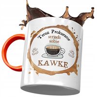 Kubek Pomarańczowy Dla Prokuratora Strzeli Kawkę Z Nadrukiem Ze Zdjęciem