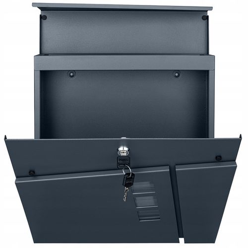 SKRZYNKA POCZTOWA NA LISTY POCZTĘ GAZETY TUBA WIZJER ANTRACYT + NAPIS ADRES na Arena.pl