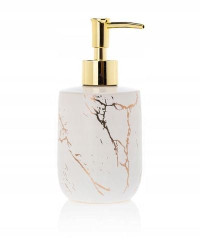 Komplet łazienkowy Lua White zestaw 3 el pojemnik dozownik mydelniczka GLAM na Arena.pl