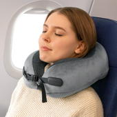 Poduszka Podróżna Rogal Na Szyję Z Pianki Memory + Pokrowiec
